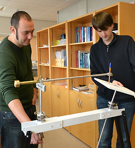 Dr Tomislav Stankovski and PhD student Philip Clemson in the Physics Department