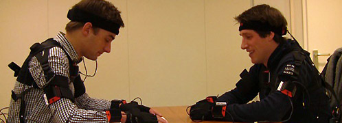 Full body motion capture suits were used to examine changes in body language