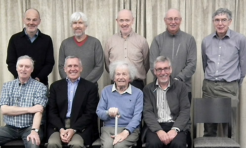 Back (l-r): Frank Bozic, Chris Erdal, David Griffiths, Roy Quipp, Jim Hawking. Front (l-r): Stephen Poole, Stuart Lunn, Michael French, Derek Kingsland