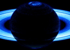 Saturn's northern ultraviolet aurora taken by the Hubble Space Telescope (J.D. Nichols, University of Leicester, NASA, ESA)