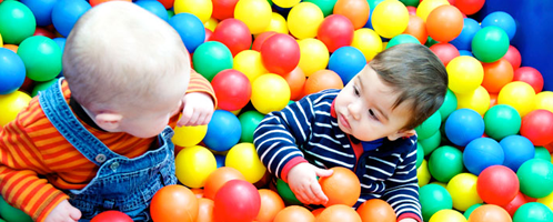 Children taking part in research at Lancaster University's Babylab