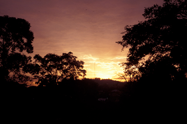 African dawn over Kololo hill, Kampala 