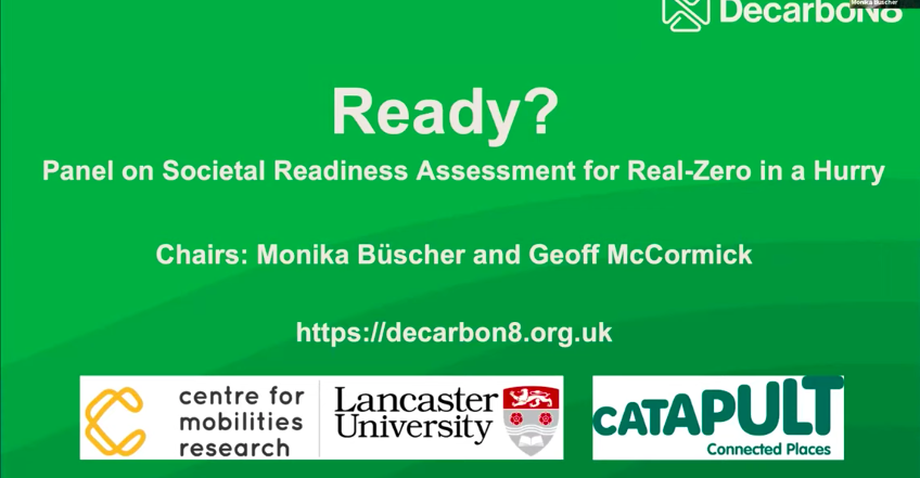 Societal Readiness Panel: Reflecting on the DecarboN8 Conference