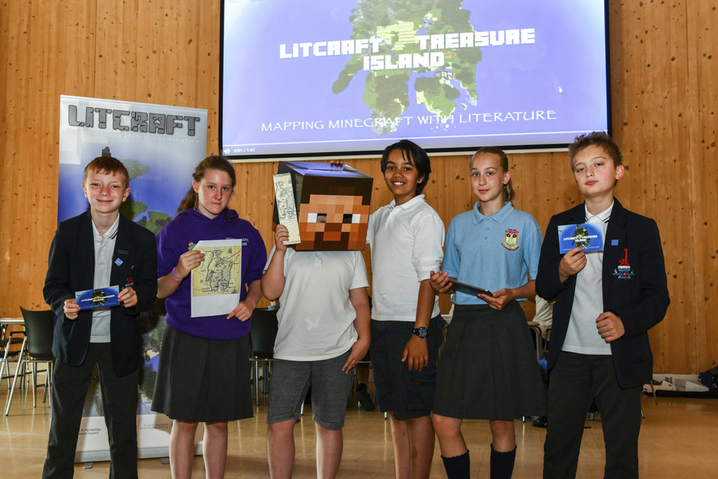 Photo of children wearing Minecraft costumes