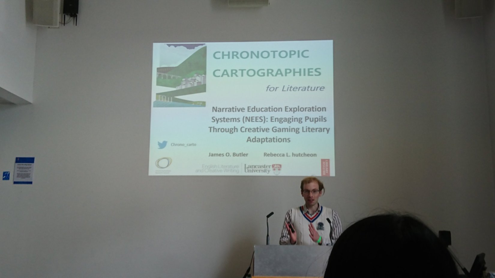 James Butler presenting on the project