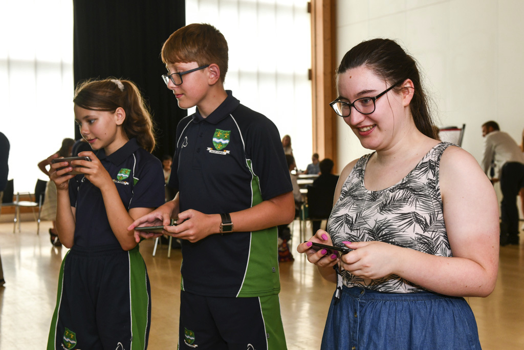 Photo of some enthusiastic young players