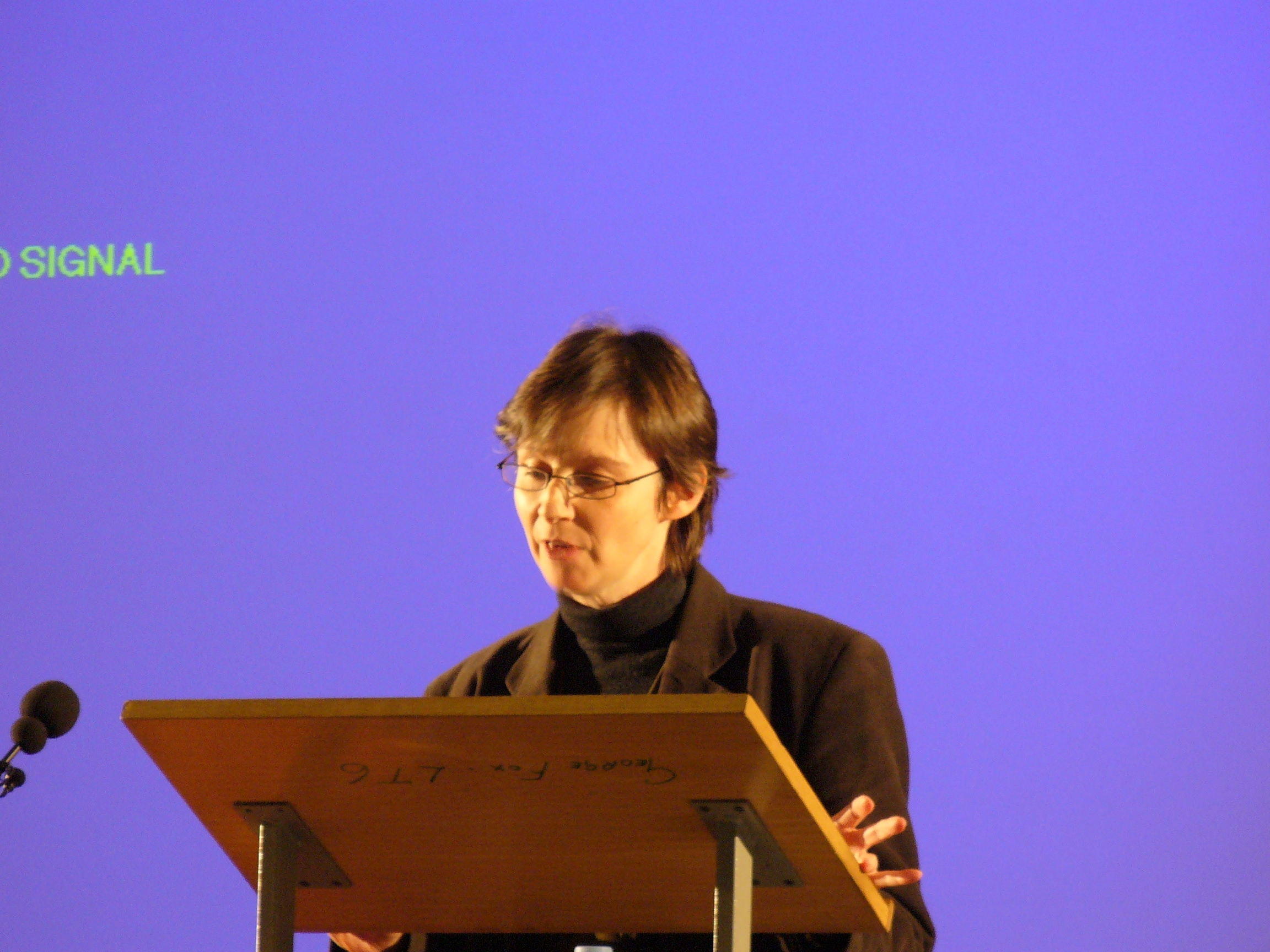 Cathy presenting