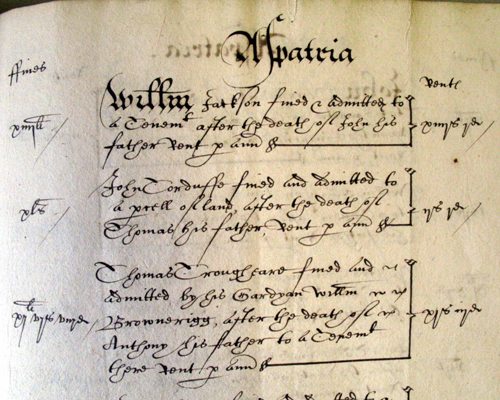 Picture of fines assessed at Aspatria, August 1627