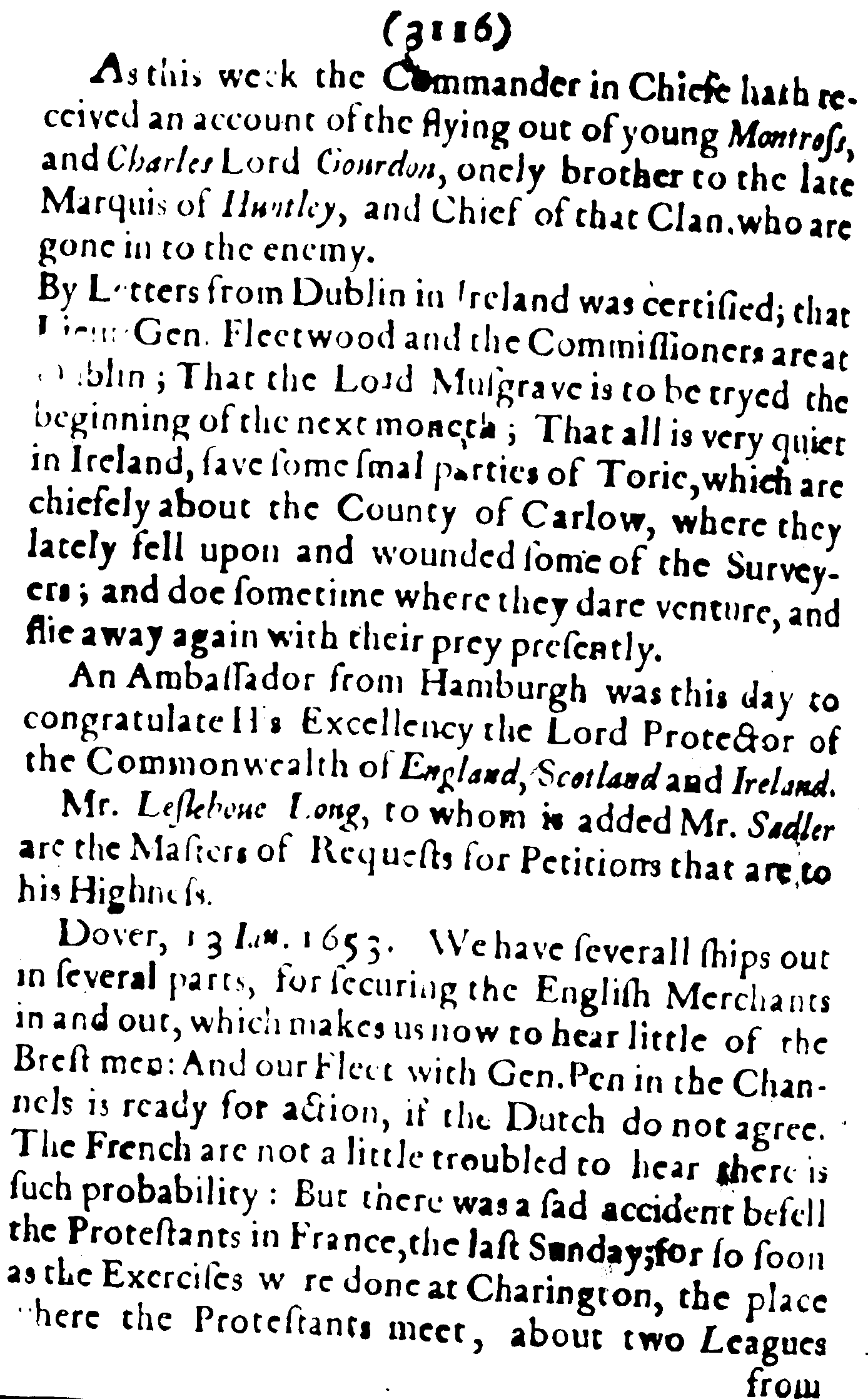 The Perfect Diurnall, Issue 215, graphical scan for page 1