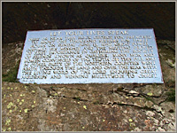 Plaque on ‘Foxs Pulpit’