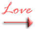 'Love' above an arrow pointing right