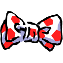 red and white bow tie