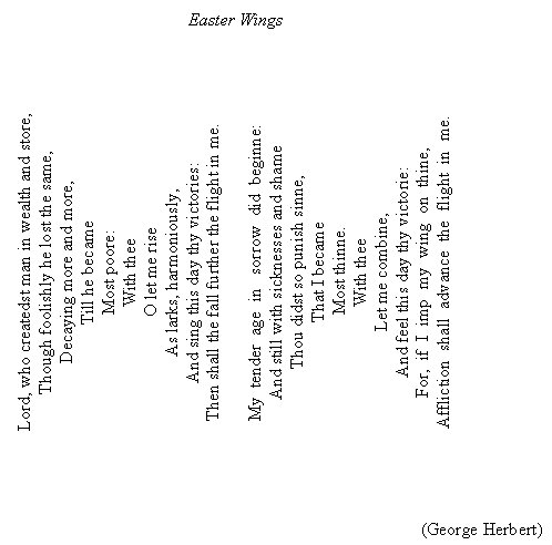 Easter Wings Poem