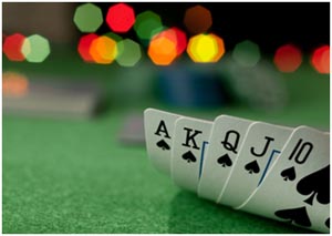 Photo of poker table and cards