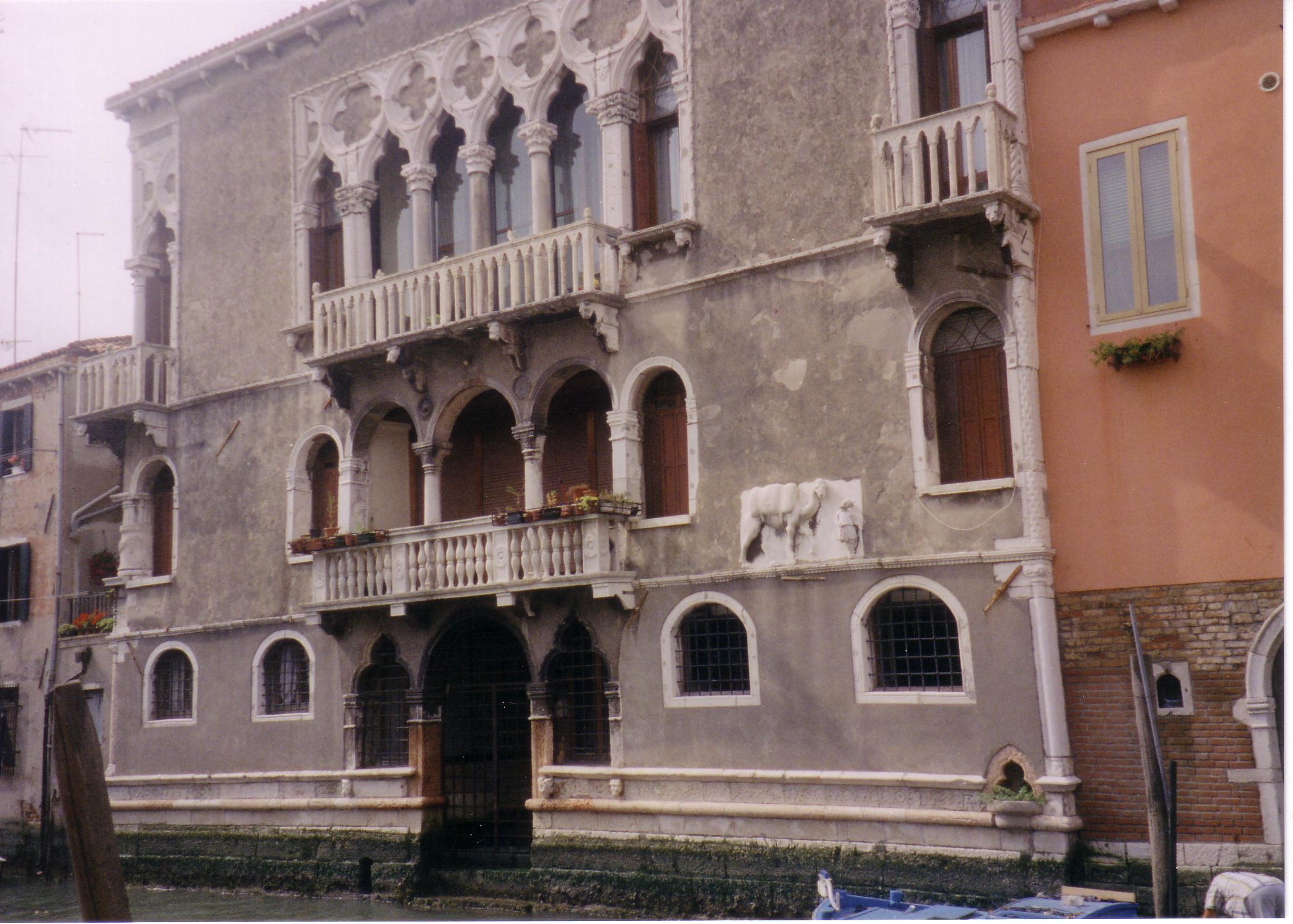 House No 73, Palazzo Mastelli Spada, facade on the Rio Madonna dell’ Orto. Known as ‘del Cammello’(Cannaregio 3381).
