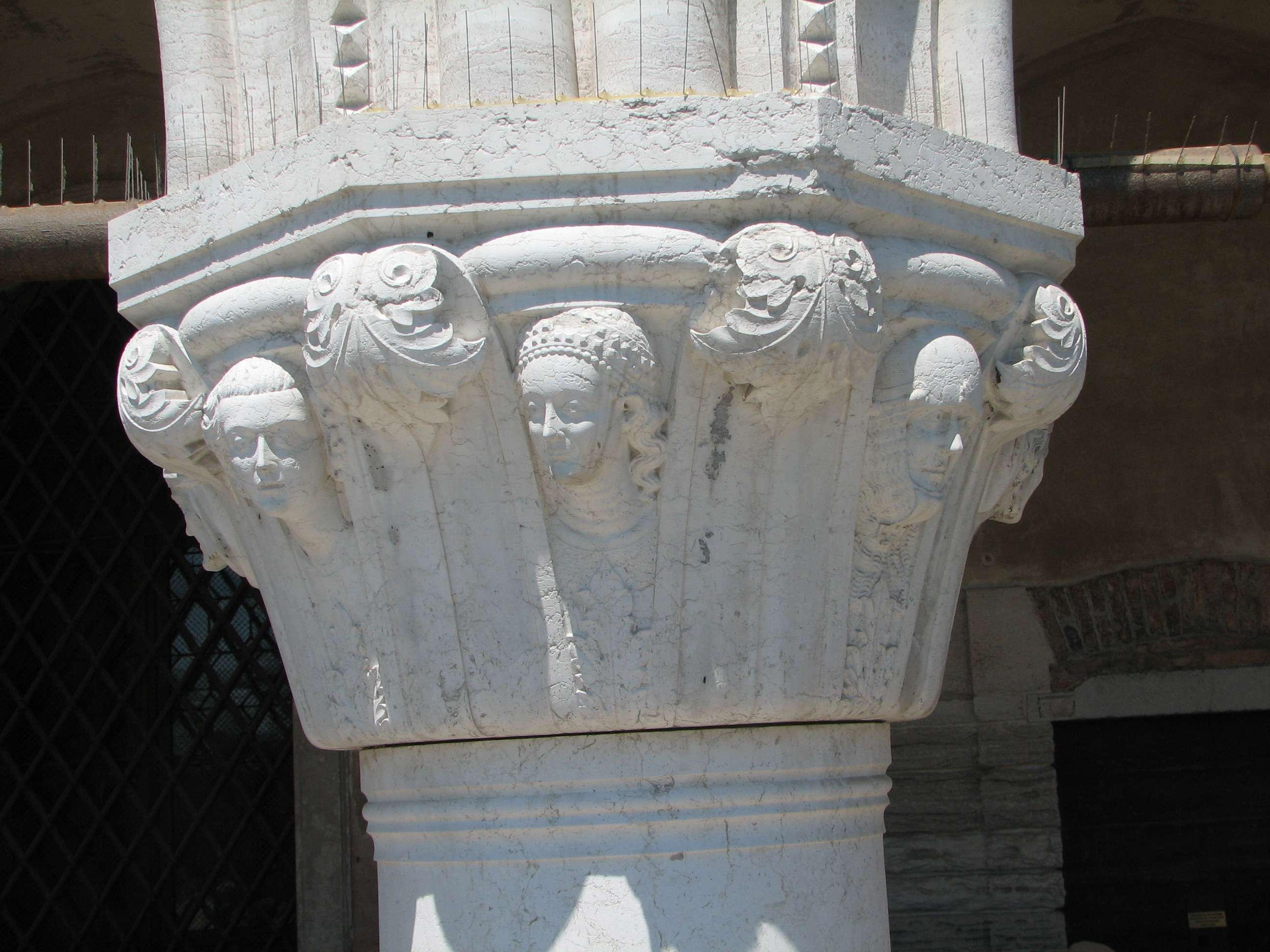 Lower Capitals of the Ducal Palace (Molo faade) No 3 (34) Heads