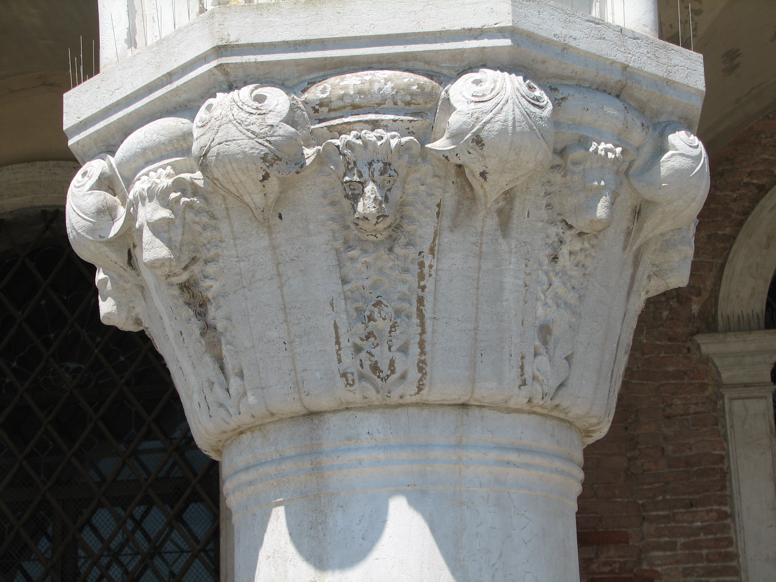 Capitals of Ducal Palace (Molo facade) No 13  (24) Lions Heads