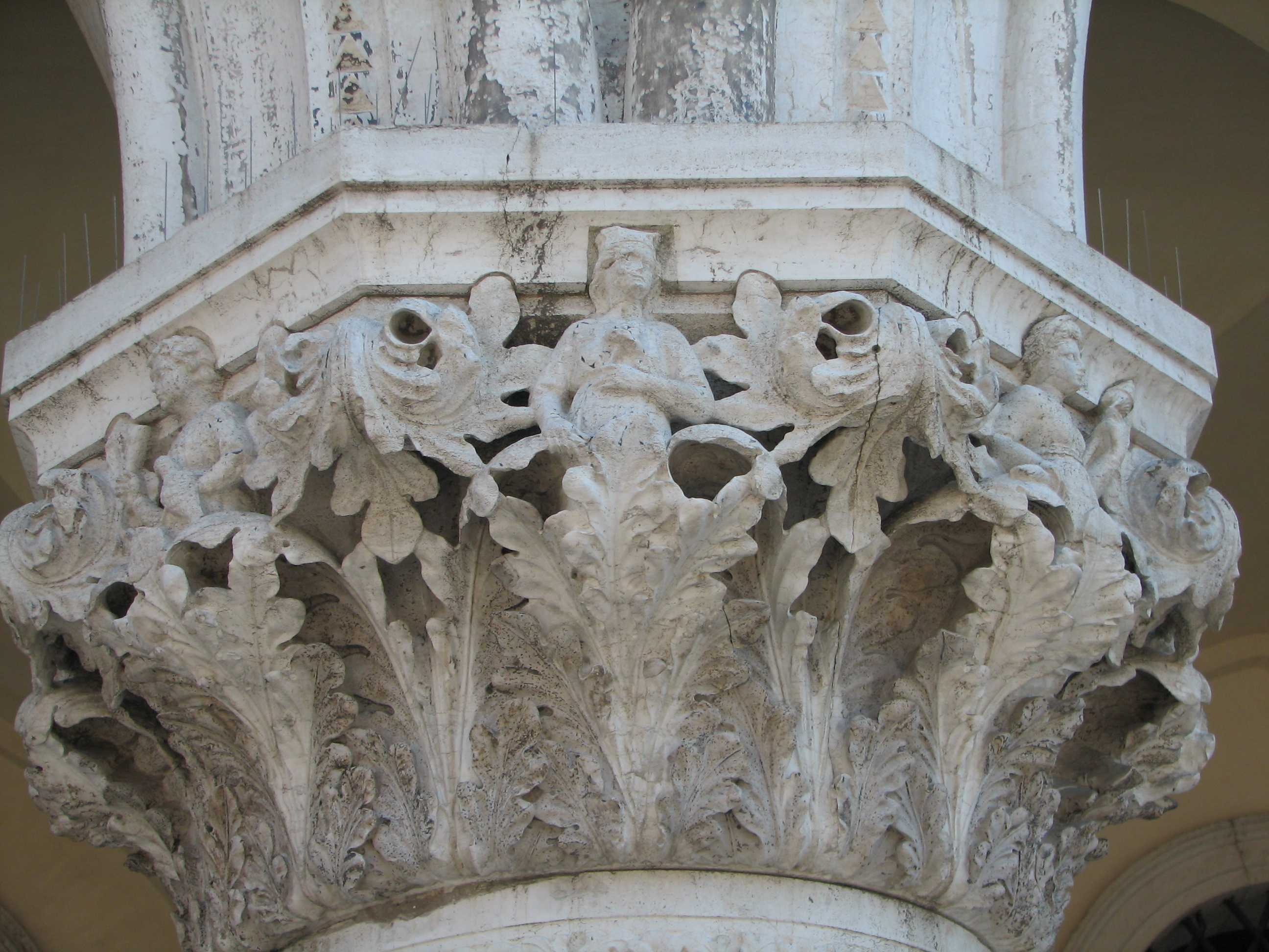 Lower Capitals of the Ducal Palace (Piazzetta faade) No 26. Note the graceful holding