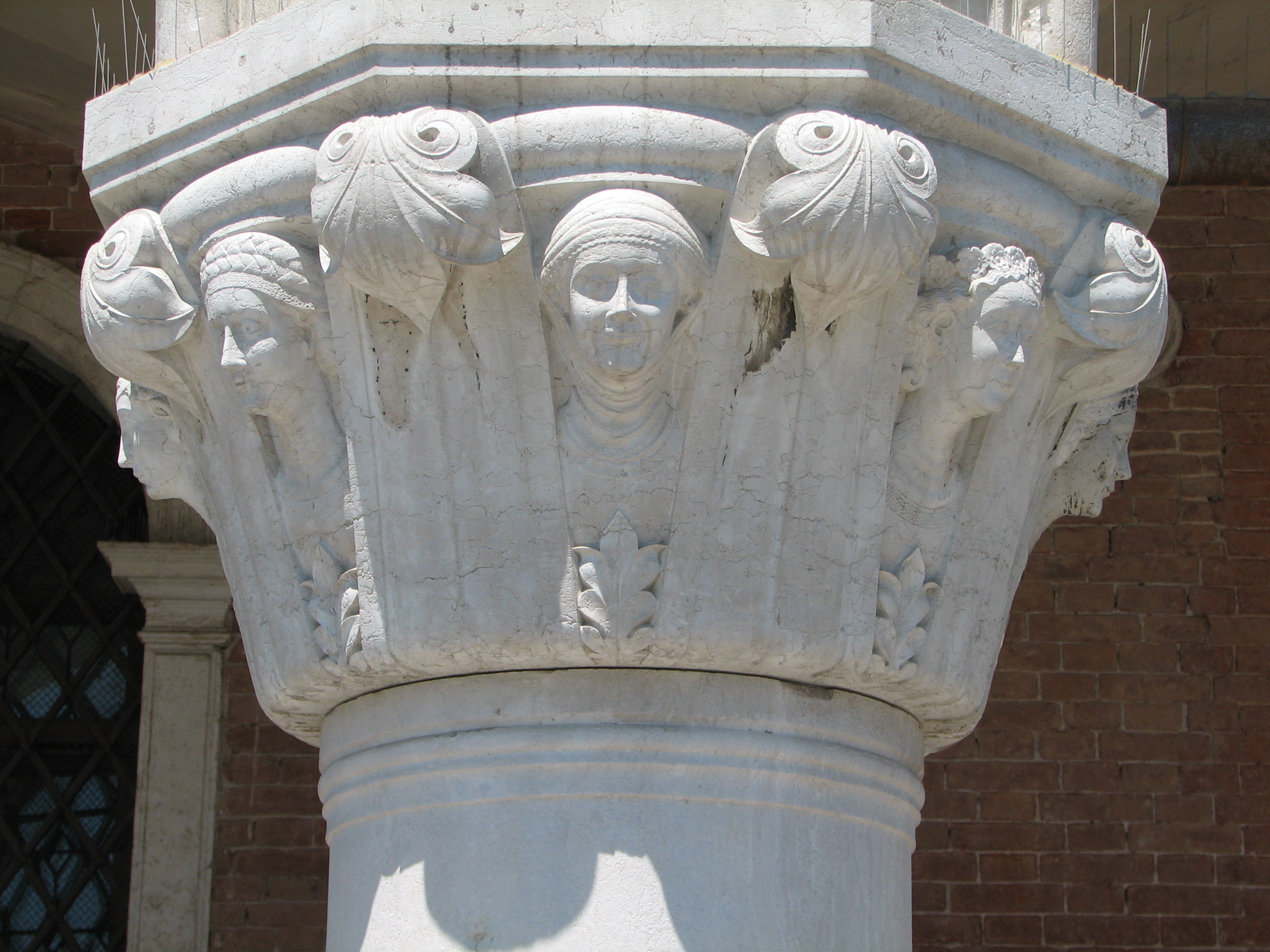 Detail of 1880s copy of 6th capital in its current state