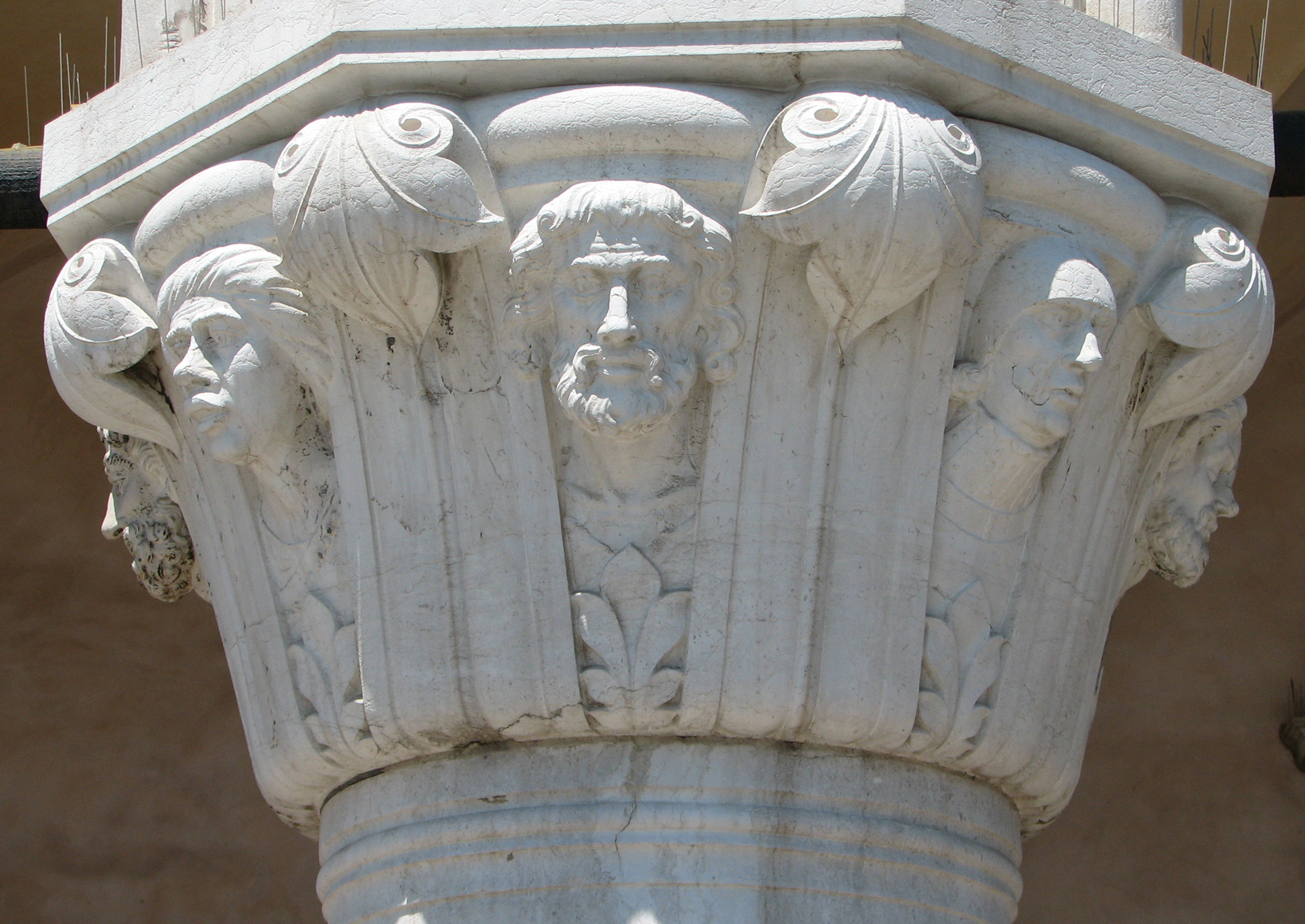 Detail of 16th capital in its current state