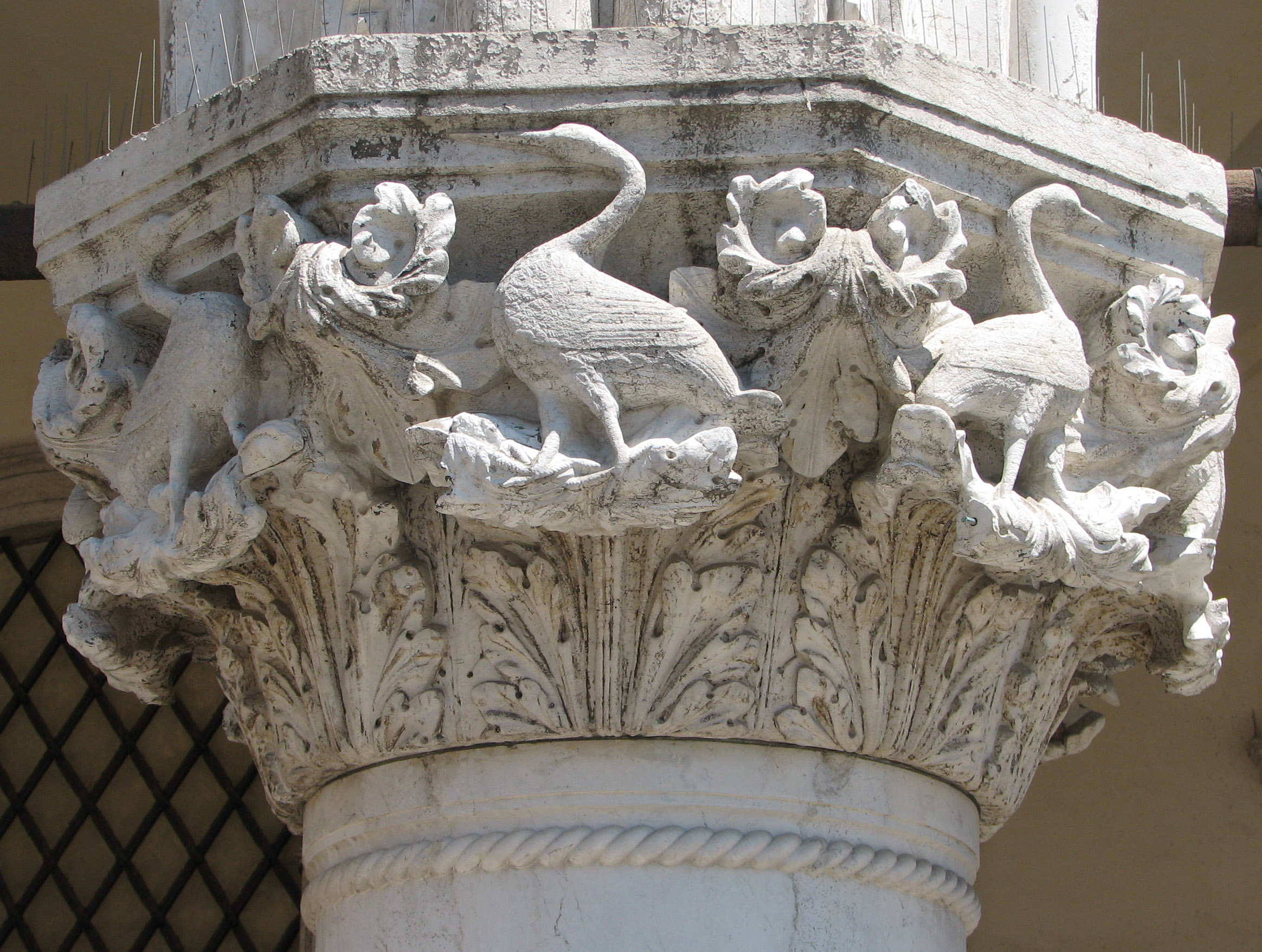 Detail of 34th capital in its current state
