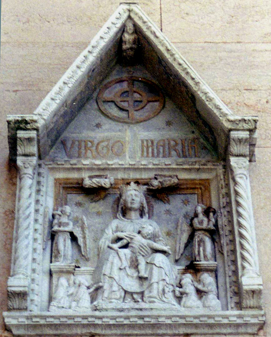 Relief of Madonna in front of Academy delle belle arti