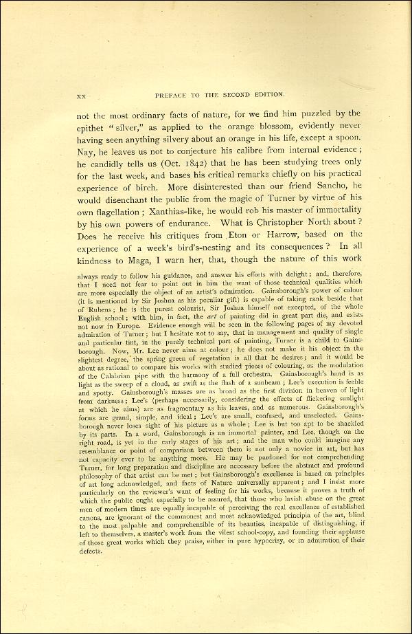 'Modern Painters' Volume I (1888 edition): Front Matter: Second Preface: Page xx
