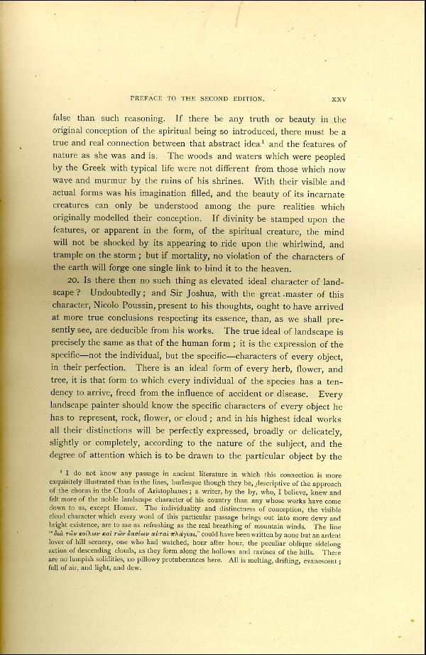 'Modern Painters' Volume I (1888 edition): Front Matter: Second Preface: Page xxv