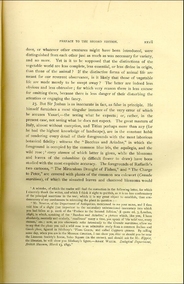 'Modern Painters' Volume I (1888 edition): Front Matter: Second Preface: Page xxvii