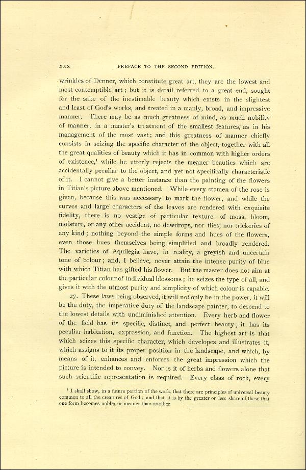'Modern Painters' Volume I (1888 edition): Front Matter: Second Preface: Page xxx