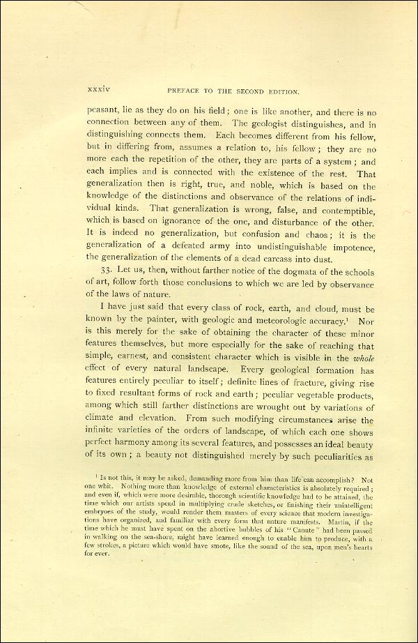 'Modern Painters' Volume I (1888 edition): Front Matter: Second Preface: Page xxxiv