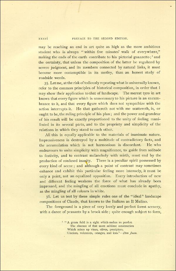 'Modern Painters' Volume I (1888 edition): Front Matter: Second Preface: Page xxxvi