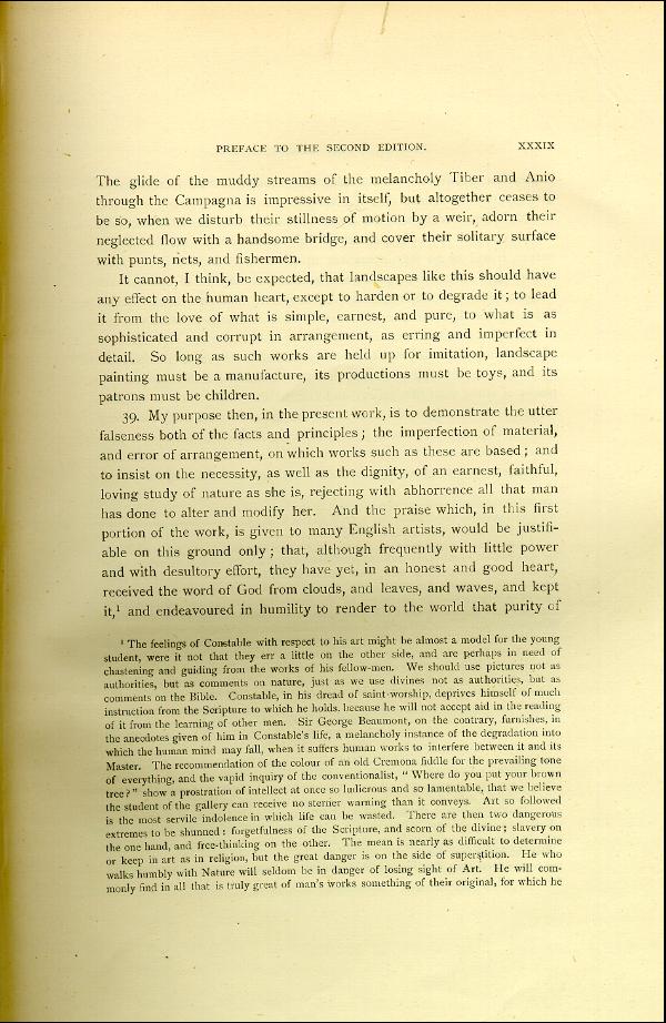 'Modern Painters' Volume I (1888 edition): Front Matter: Second Preface: Page xxxix