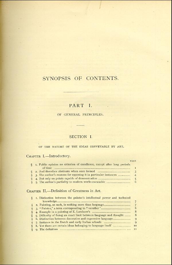 'Modern Painters' Volume I (1888 edition): Front Matter: Synopsis: Page xlv