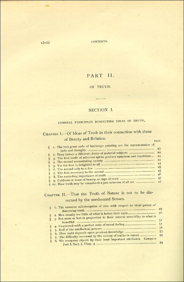 'Modern Painters' Volume I (1888 edition): Front Matter: Synopsis: Page xlviii