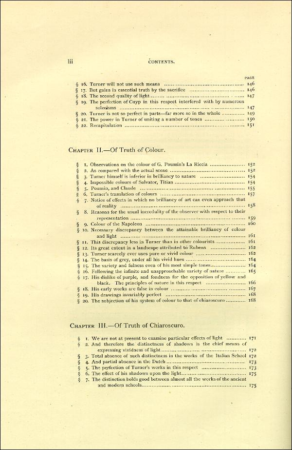 'Modern Painters' Volume I (1888 edition): Front Matter: Synopsis: Page lii