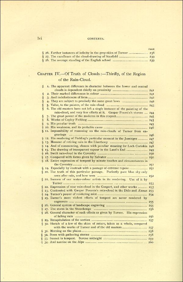 'Modern Painters' Volume I (1888 edition): Front Matter: Synopsis: Page lvi
