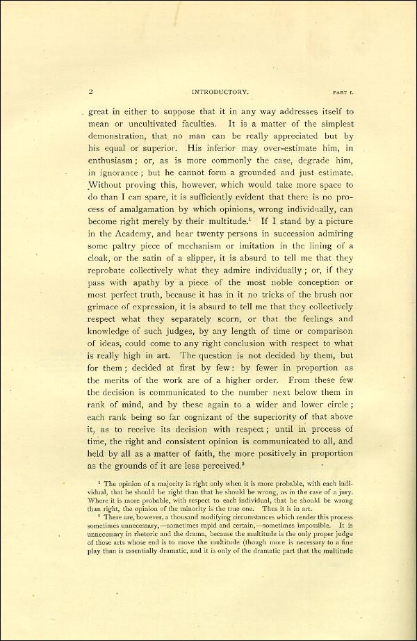 'Modern Painters' Volume I (1888 edition): Part I: Section I: Chapter I: Page 2