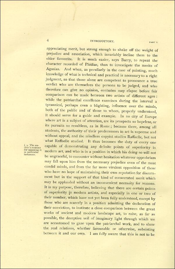 'Modern Painters' Volume I (1888 edition): Part I: Section I: Chapter I: Page 4