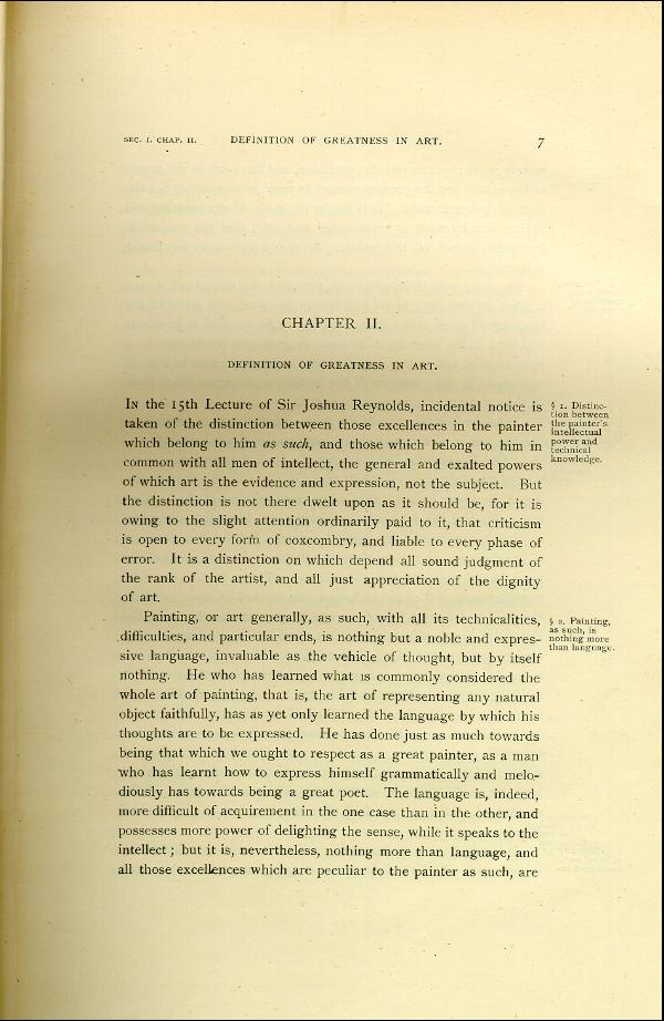'Modern Painters' Volume I (1888 edition): Part I: Section I: Chapter II: Page 7