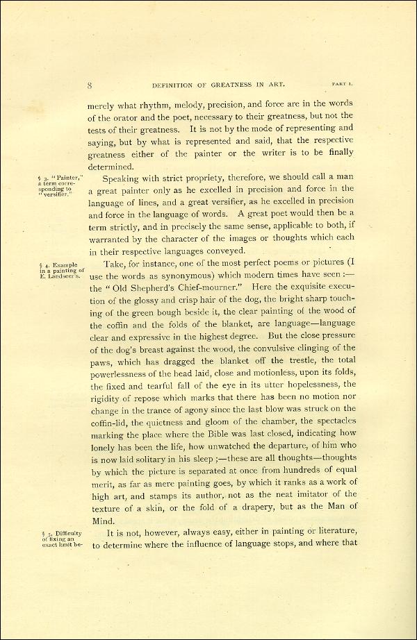 'Modern Painters' Volume I (1888 edition): Part I: Section I: Chapter II: Page 8