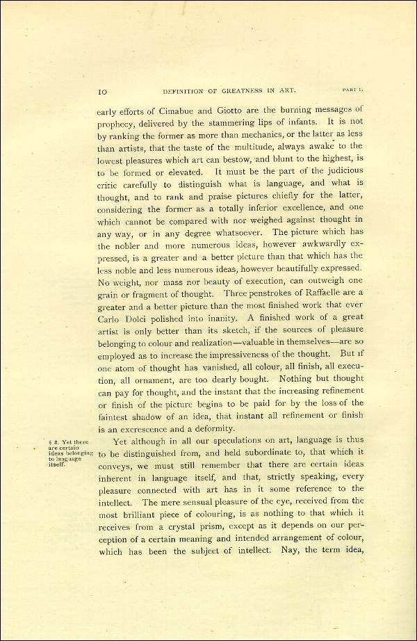 'Modern Painters' Volume I (1888 edition): Part I: Section I: Chapter II: Page 10