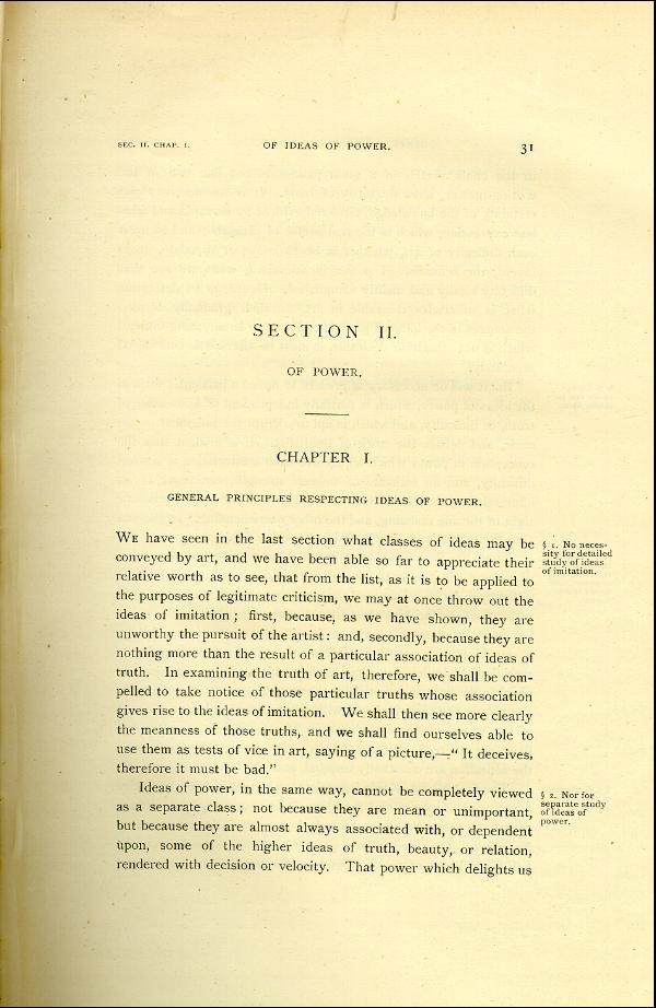 'Modern Painters' Volume I (1888 edition): Part I: Section II: Chapter I: Page 31