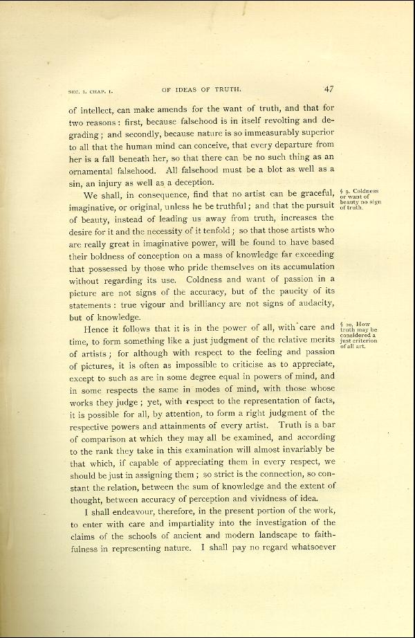 'Modern Painters' Volume I (1888 edition): Part II: Section I: Chapter I: Page 47
