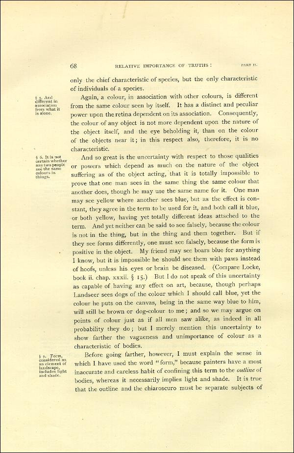 'Modern Painters' Volume I (1888 edition): Part II: Section I: Chapter V: Page 68