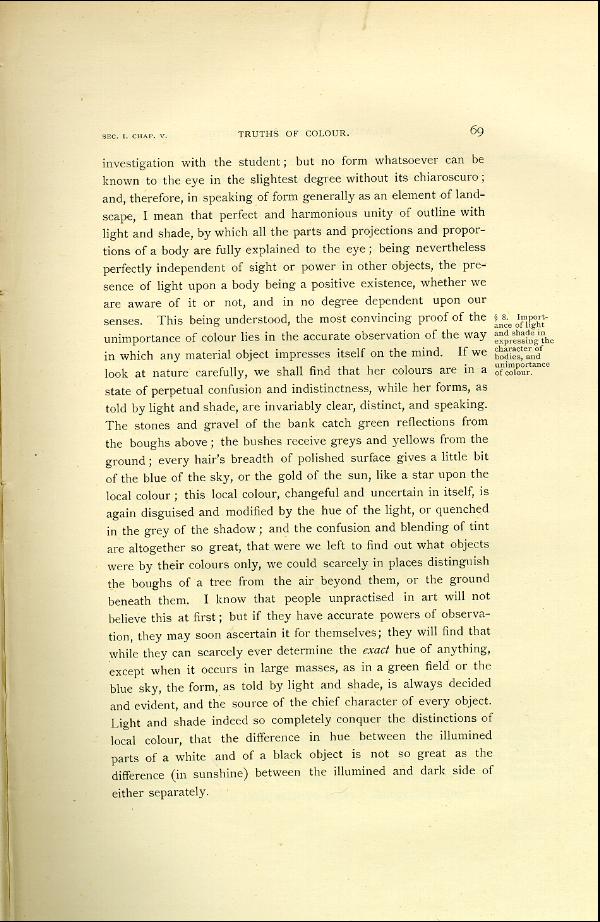 'Modern Painters' Volume I (1888 edition): Part II: Section I: Chapter V: Page 69