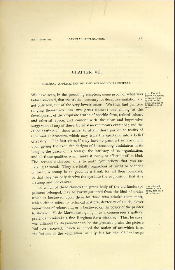 'Modern Painters' Volume I (1888 edition): Part II: Section I: Chapter VII: Page 73