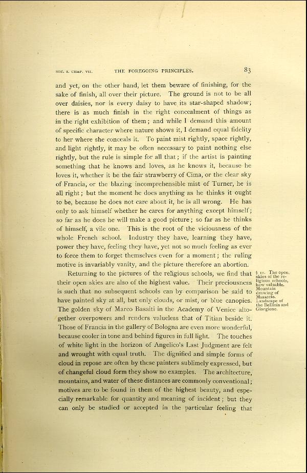 'Modern Painters' Volume I (1888 edition): Part II: Section I: Chapter VII: Page 83