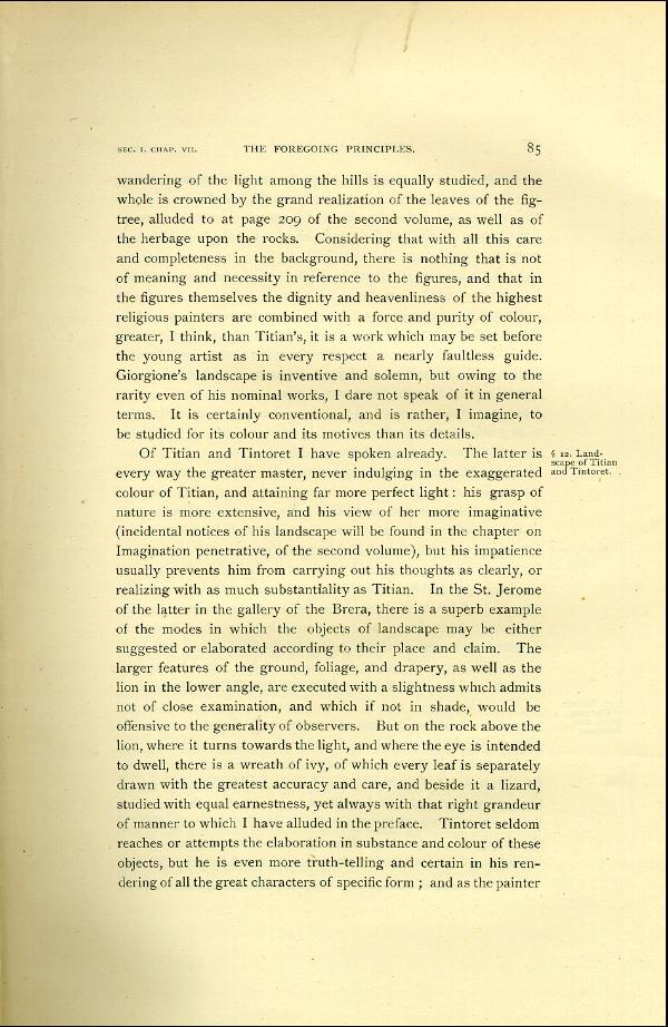 'Modern Painters' Volume I (1888 edition): Part II: Section I: Chapter VII: Page 85