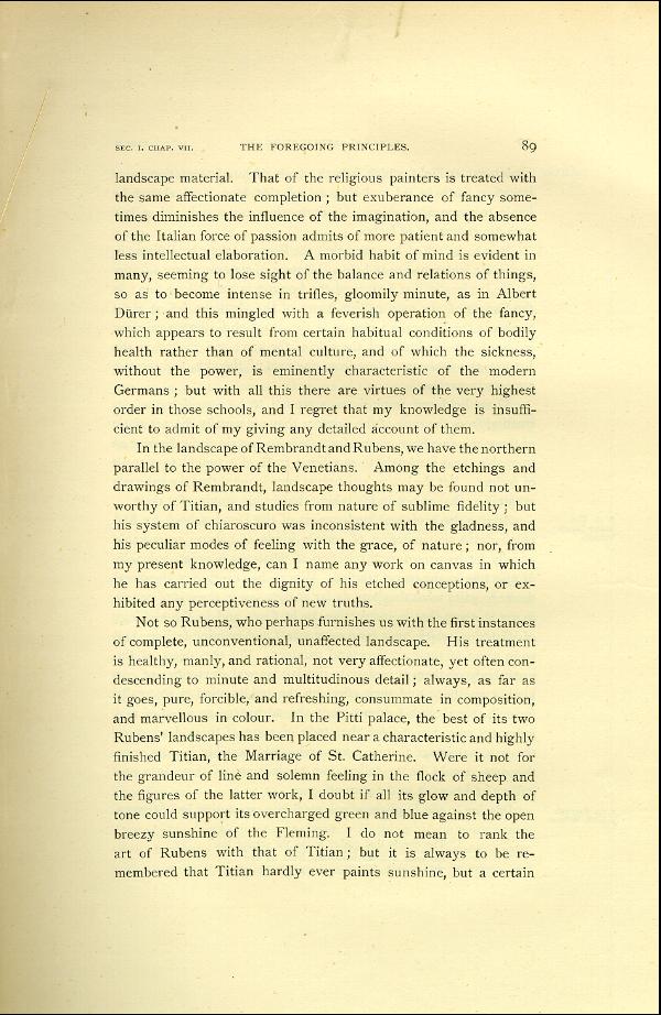 'Modern Painters' Volume I (1888 edition): Part II: Section I: Chapter VII: Page 89